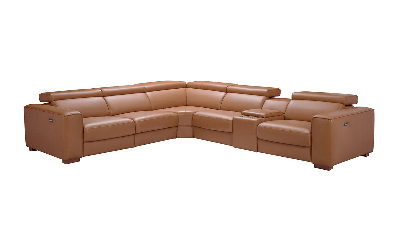 J and M Furniture Couches & Sofa Salvador Motion Sectional in Pumpkin | J&M Furniture
