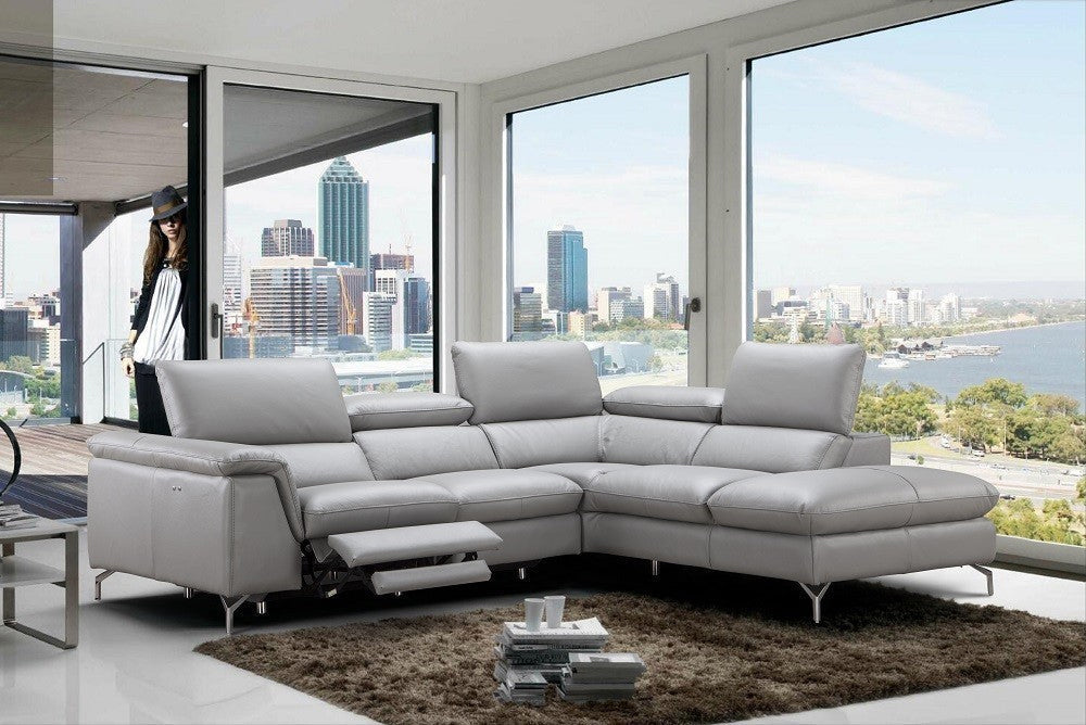 J and M Furniture Couches & Sofa Viola Premium Leather Sectional, J&M Furniture