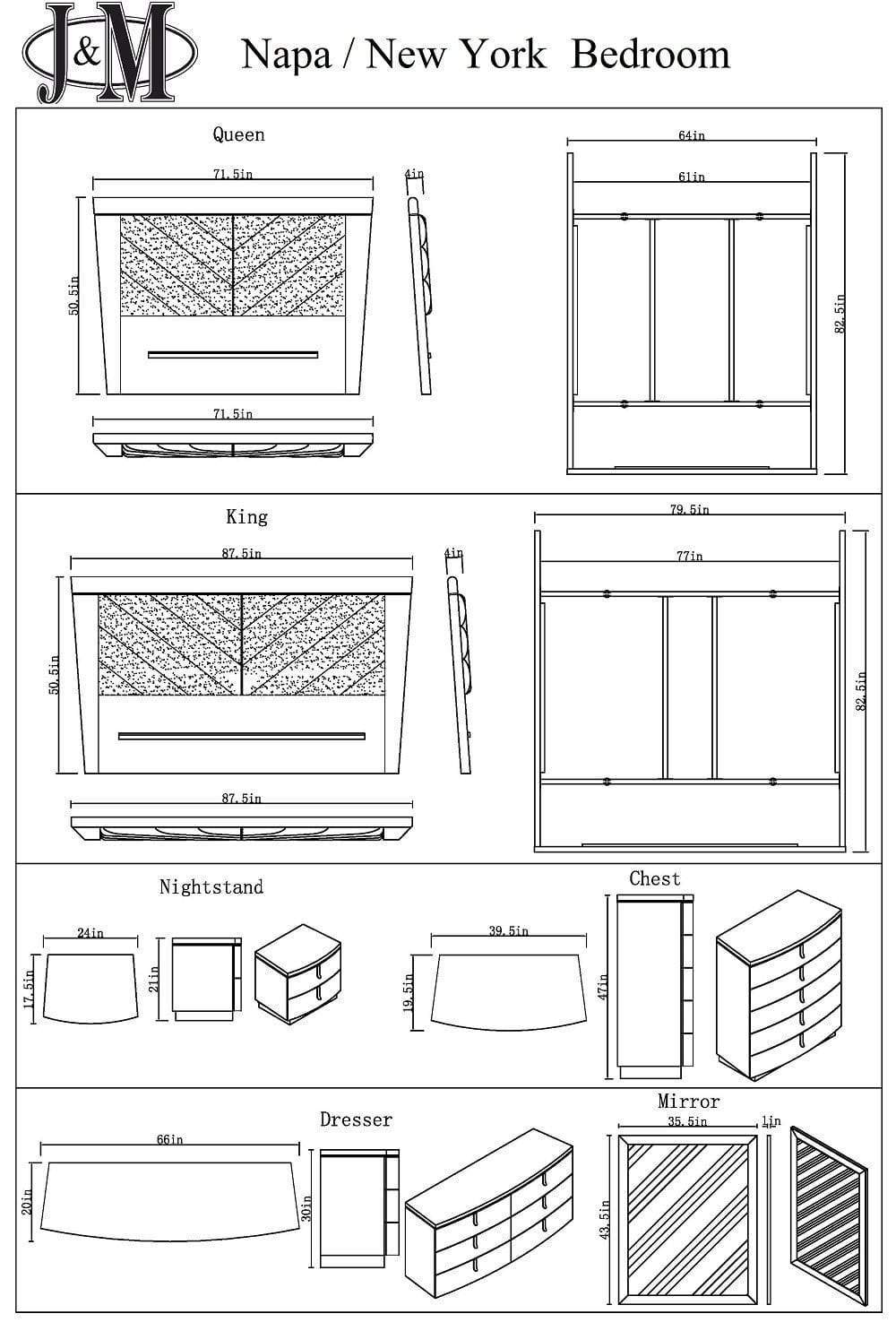 J and M Furniture Dresser New York Dresser & Mirror