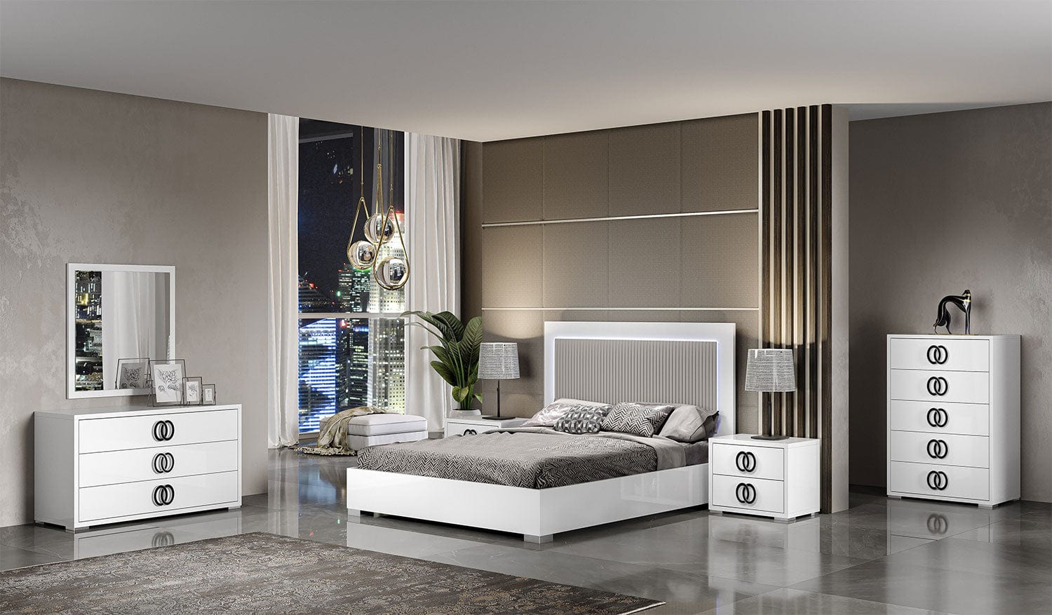 J and M Furniture Nightstands Luxuria Nightstand