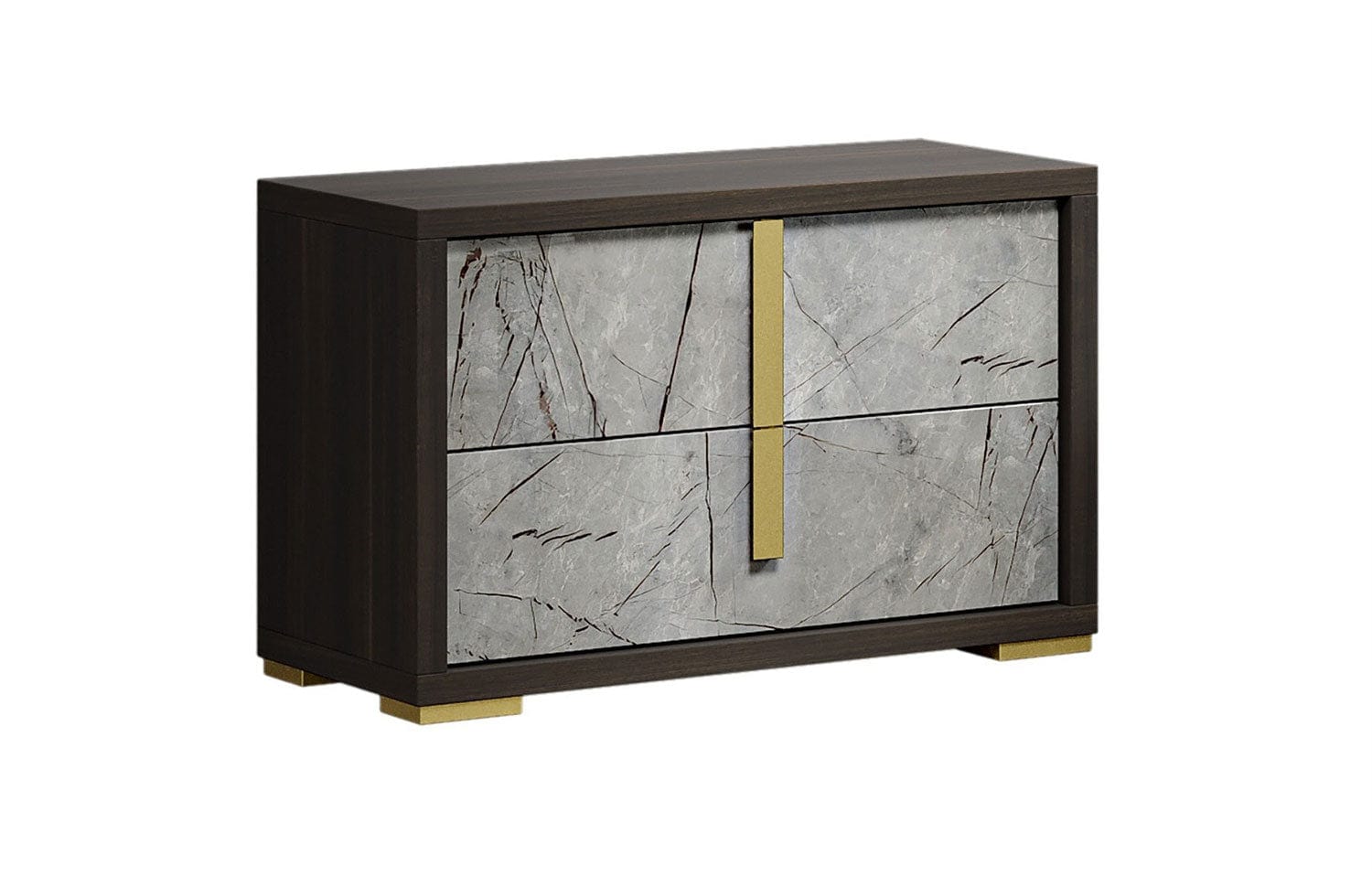 J and M Furniture Nightstands Travertine Nightstand