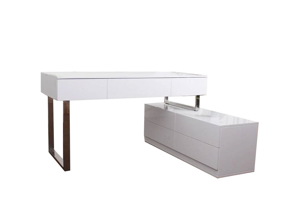KD12 Modern Office Desk in White | J&M Furniture - Canal Furniture