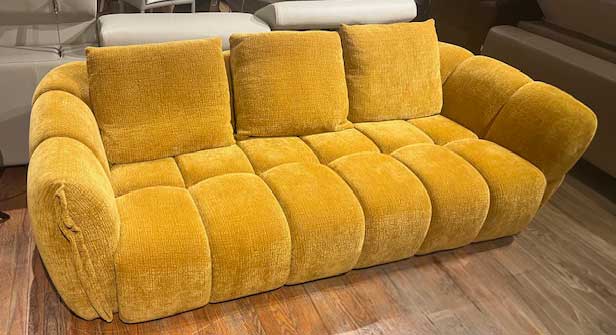 Lennox Fabric Loveseat in Mustard | J&M Furniture - Canal Furniture