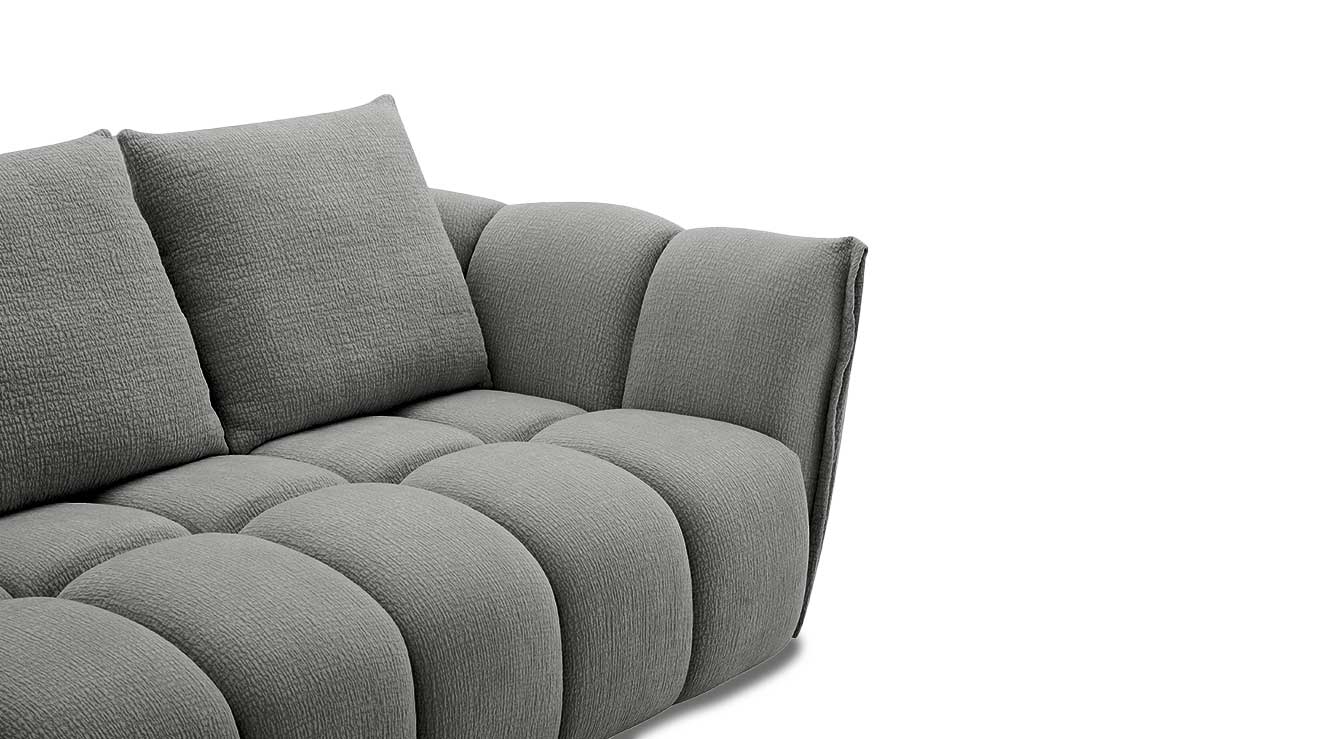 Lennox Fabric Loveseat in Dark Grey | J&M Furniture - Canal Furniture