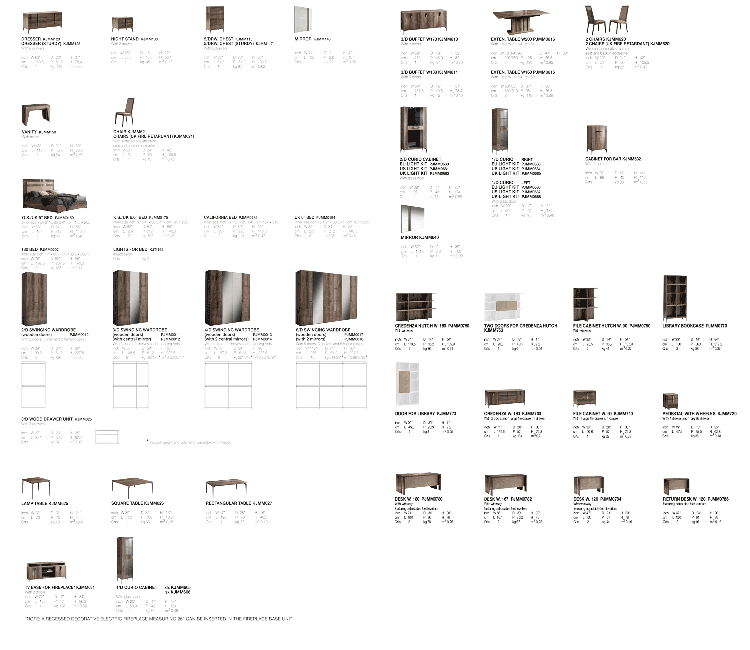 Matera Wardrobe in Surfaced Oak Finish | Alf Italia - Canal Furniture