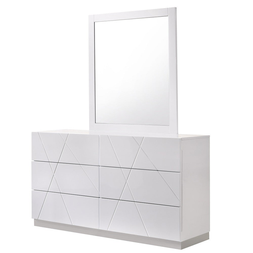 Naples Dresser & Mirror in White - Canal Furniture