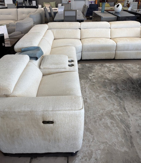 Picasso Motion Fabric Sectional in Sand | J&M Furniture - Canal Furniture