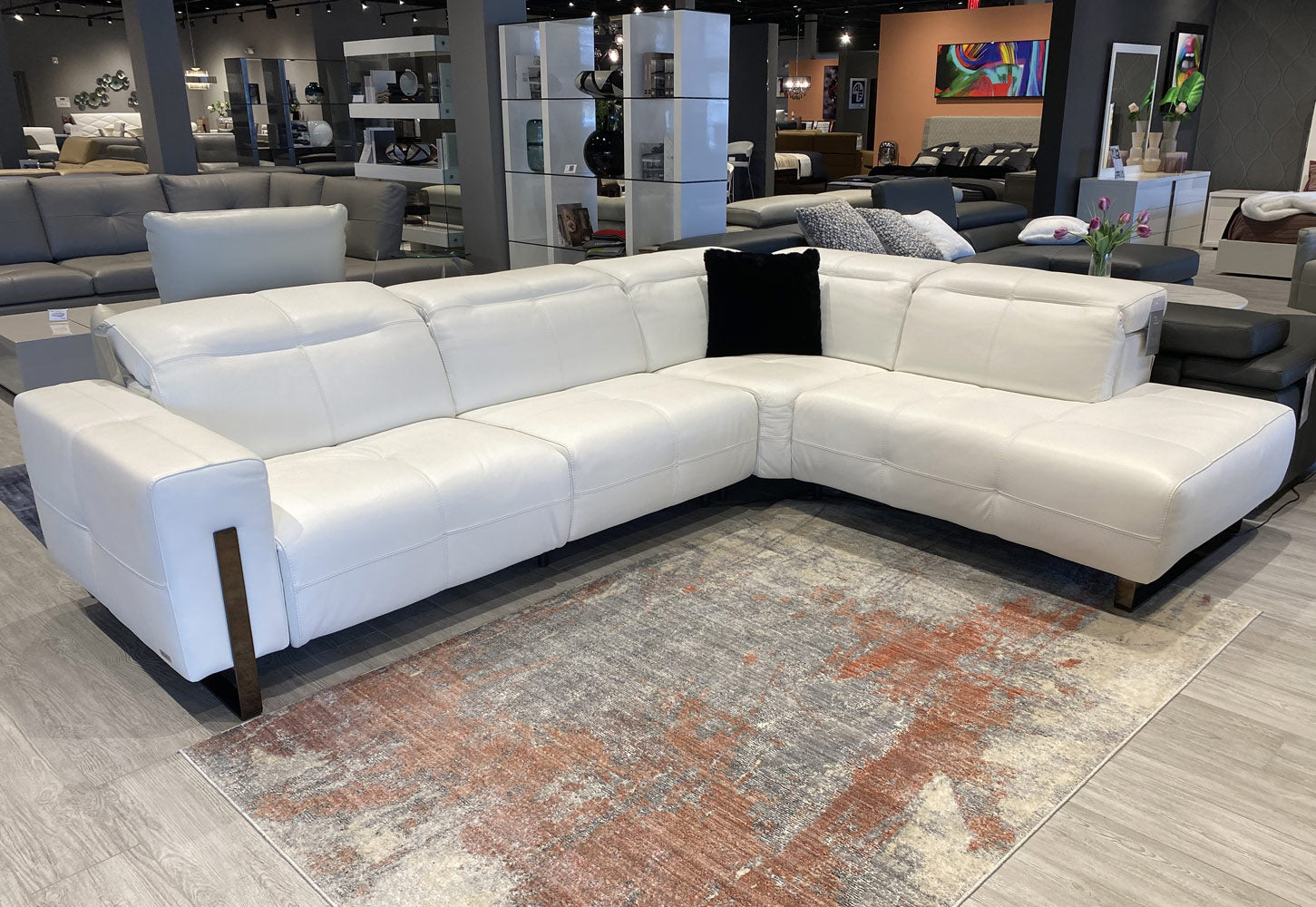 Plaza Sectional in White | J&M Furniture - Canal Furniture