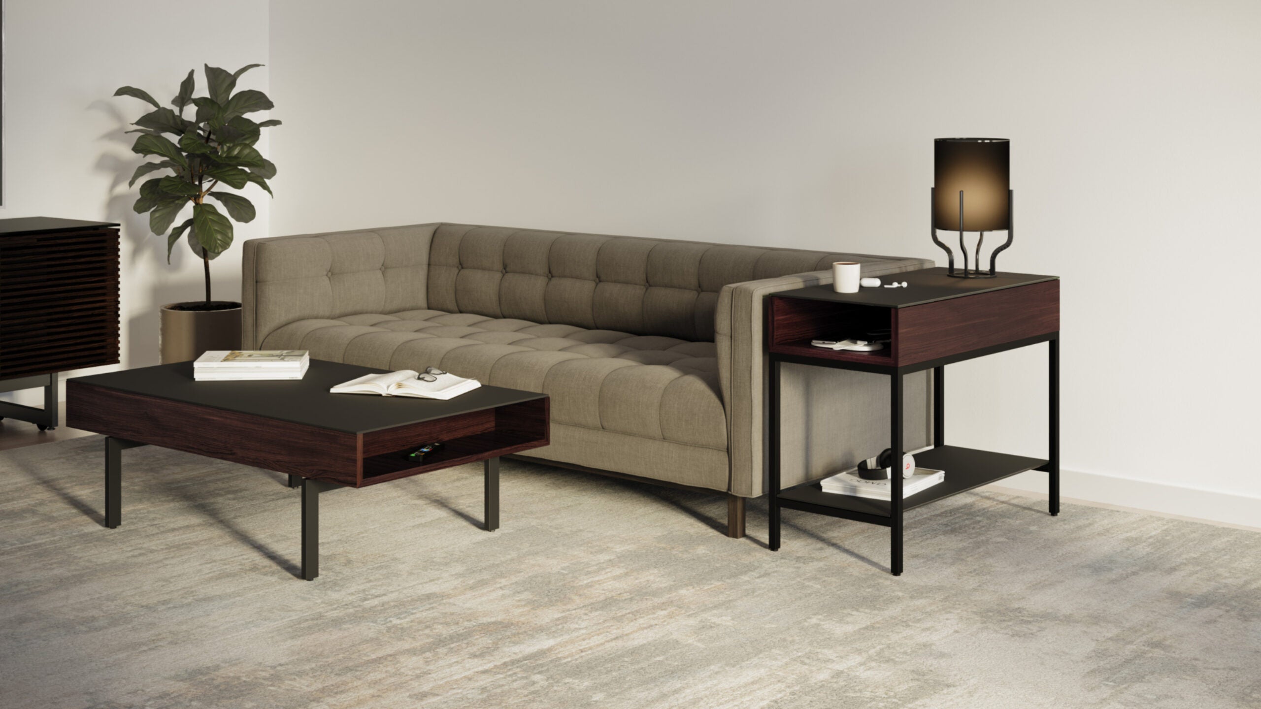 Reveal 1196 Glass Top End Table | BDI Furniture - Canal Furniture