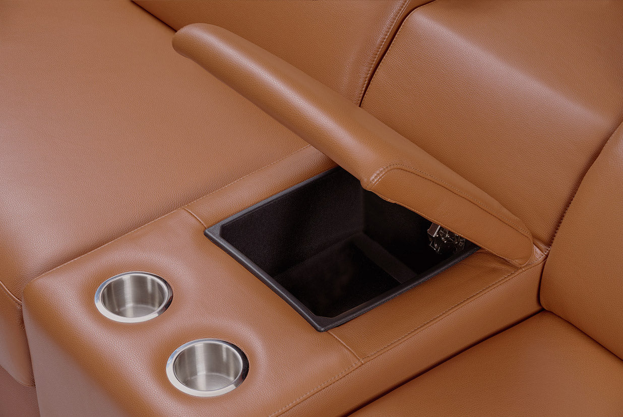 Salvador Motion Sectional in Pumpkin | J&M Furniture - Canal Furniture