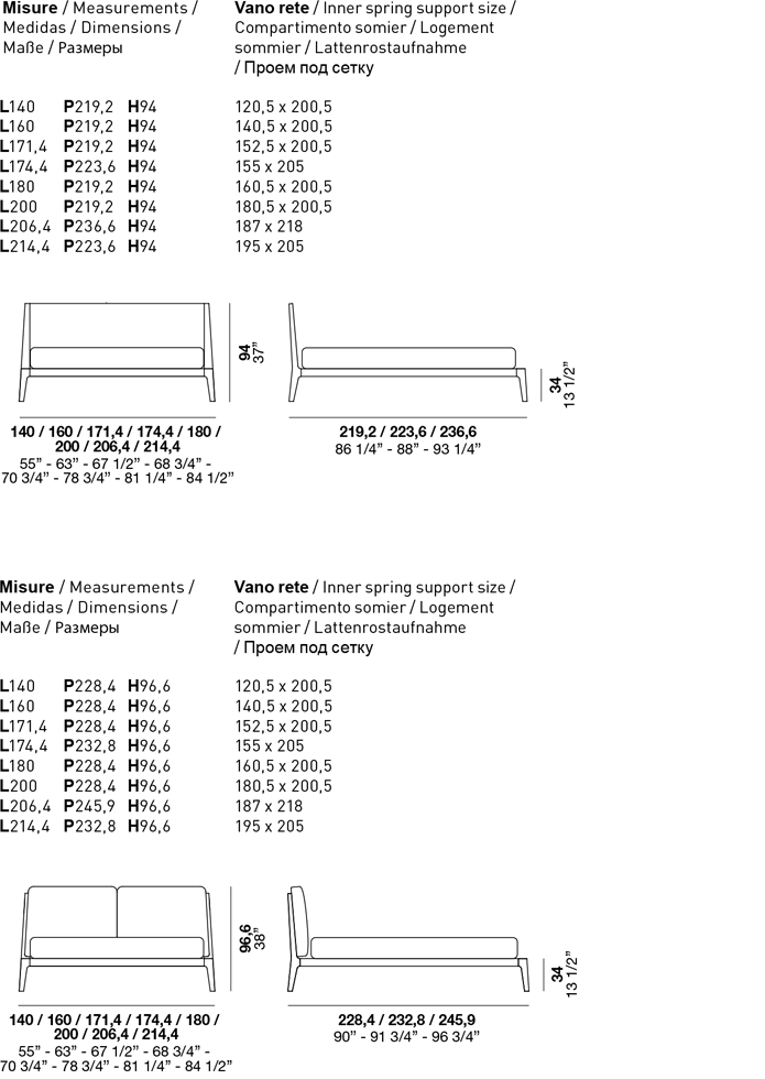 Alf DaFrè Alf Sale Products Dorian Platform Bed