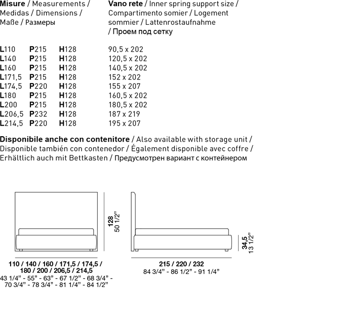 Alf DaFrè Bed Aston Platform Bed