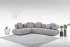 Savannah Fabric Sectional in Grey | J&M Furniture