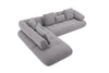 Savannah Fabric Sectional in Grey | J&M Furniture - Canal Furniture