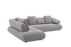 Savannah Fabric Sectional in Grey | J&M Furniture - Canal Furniture