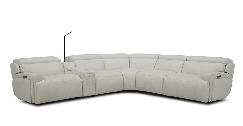 6095B Sectional in White | J&M Furniture