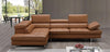 Forza A761 Italian Leather Sectional In Brown