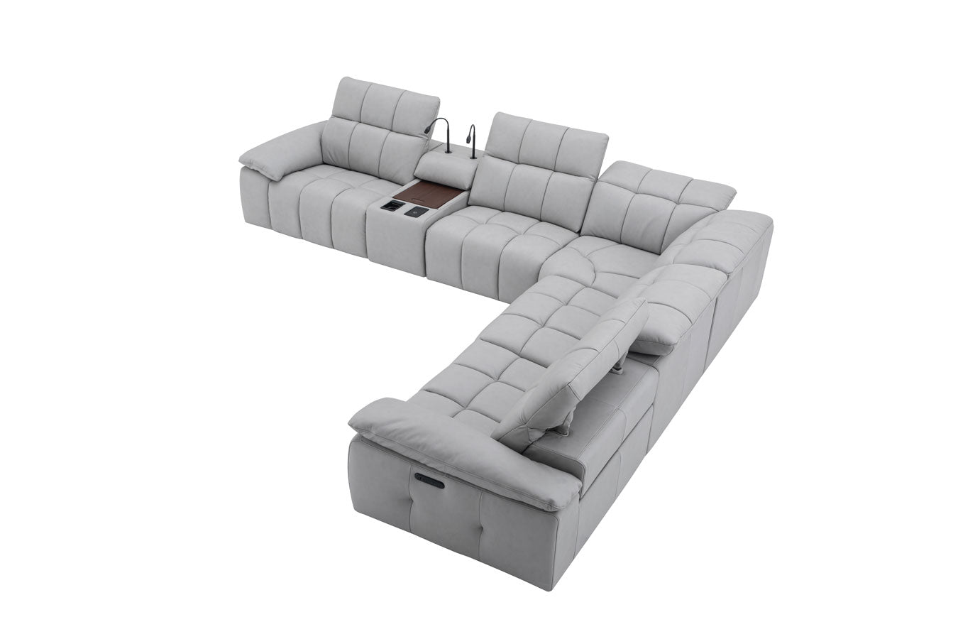 Beaumont Power Recliner 8301 in Light Grey | J&M Furniture