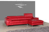 A973b Premium Leather Mini Sectional in Red | J&M Furniture