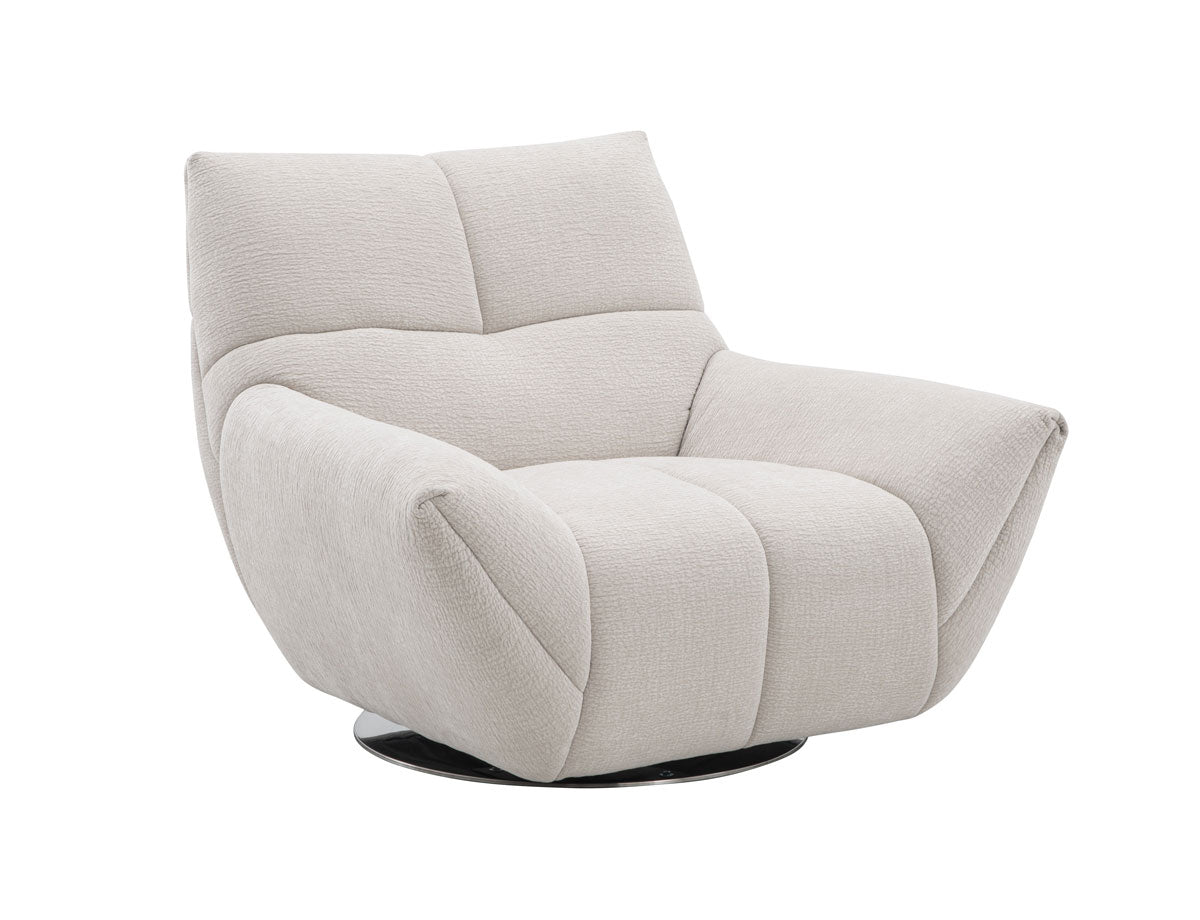 Atlas Swivel Chair in Light Grey | J&M Furniture