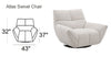 Atlas Swivel Chair in Light Grey | J&M Furniture