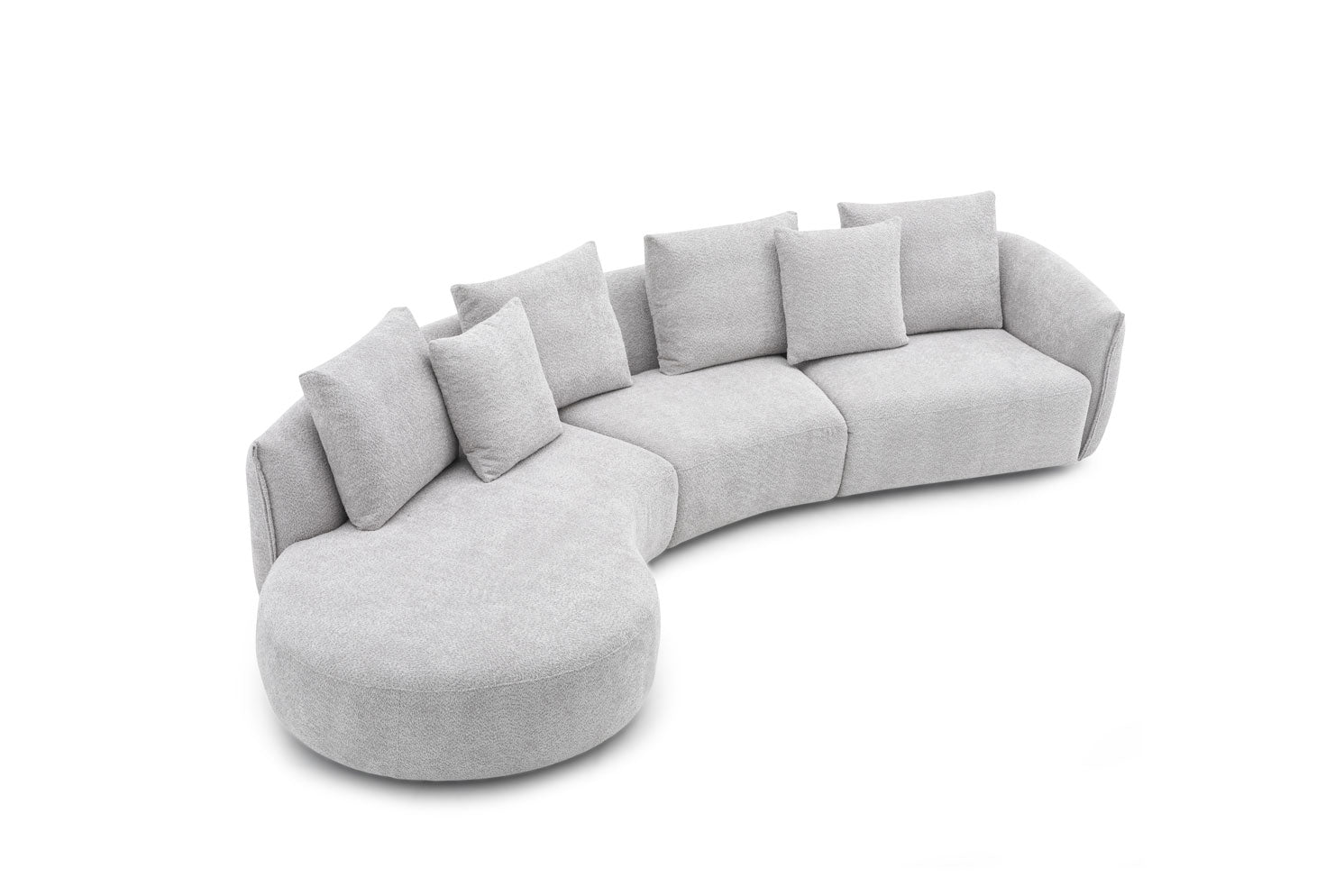 Hamilton Fabric Sectional 282 in Grey | J&M Furniture - Canal Furniture