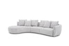 Hamilton Fabric Sectional 282 in Grey | J&M Furniture - Canal Furniture