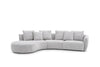 Hamilton Fabric Sectional 282 in Grey | J&M Furniture - Canal Furniture