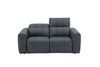 Prescott Leather Loveseat in Dark Grey | J&M Furniture