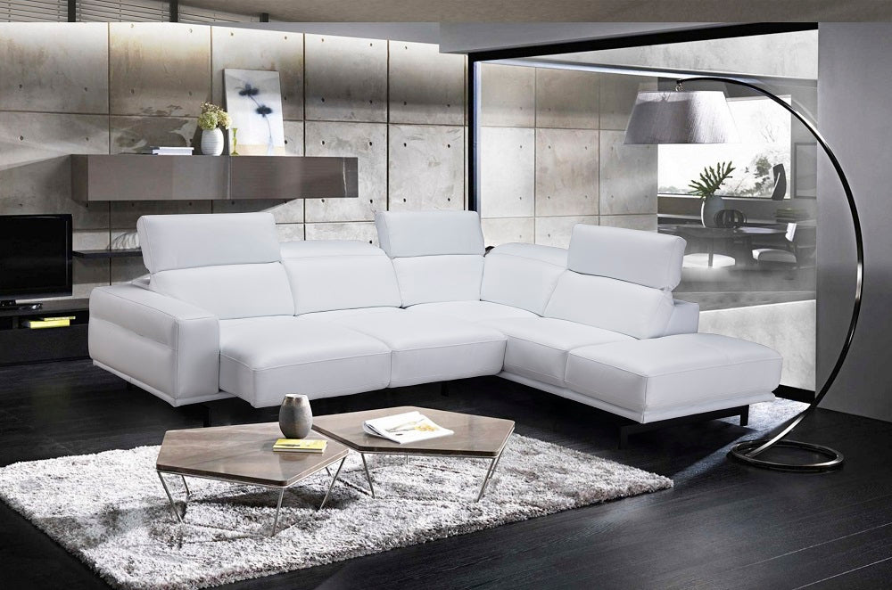 Davenport Snow White Modern Sectional | J&M Furniture - Canal Furniture