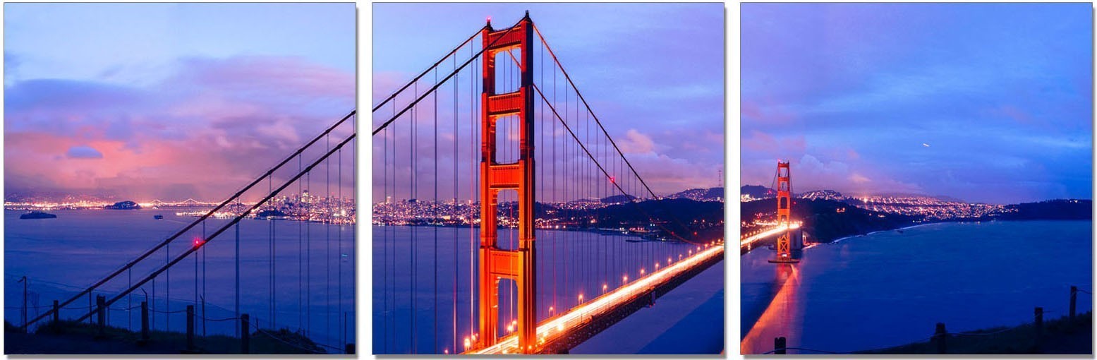 Wall Art "Golden Gate Bridge - SH-71050ABC" - Canal Furniture