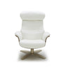 Karma White Lounge Chair & Ottoman | J&M Furniture