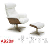 Karma White Lounge Chair & Ottoman | J&M Furniture