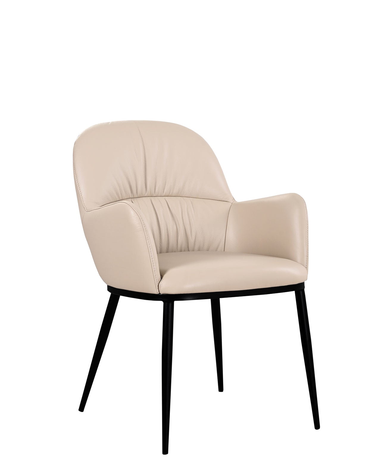 Kora Leather Armchair in Light Mocha | J&M Furniture