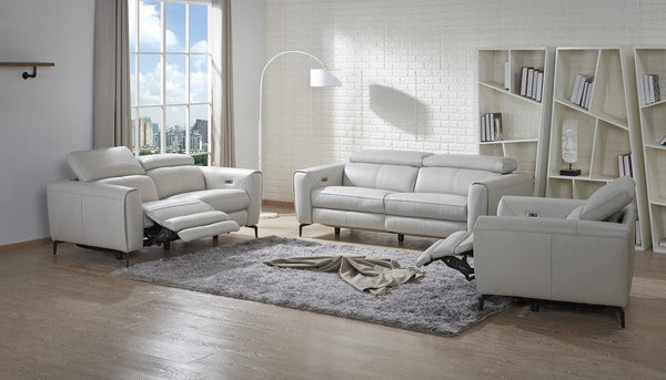 Lorenzo Reclining Sofa Collection in Light Gray | J&M Furniture