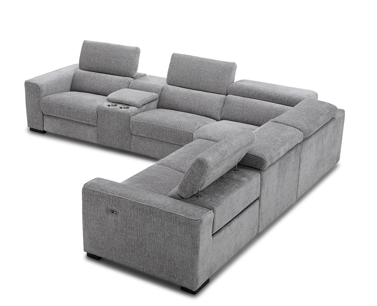 Picasso Motion Fabric Sectional in Light Grey | J&M Furniture - Canal Furniture