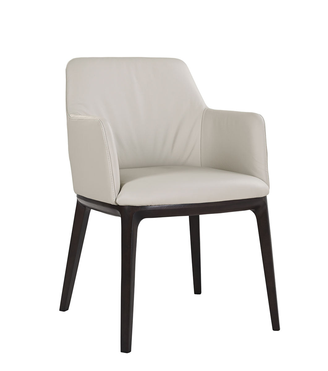 Osaka Leather Armchair in Light Grey | J&M Furniture - Canal Furniture