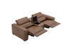 Picasso Loveseat with Console In Caramel | J&M Furniture