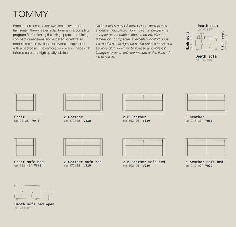 Tommy (i889) Sleeper Sofa | Incanto