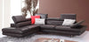 Forza A761 Italian Leather Sectional In Brown - Canal Furniture