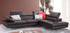 Forza A761 Italian Leather Sectional In Maroon