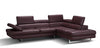 Forza A761 Italian Leather Sectional In Black