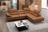 Forza A761 Italian Leather Sectional In Caramel - Canal Furniture