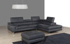 A973 Leather Sectional in Grey | J&M Furniture - Canal Furniture