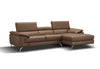 A973b Premium Leather Mini Sectional in Caramel | J&M Furniture - Canal Furniture