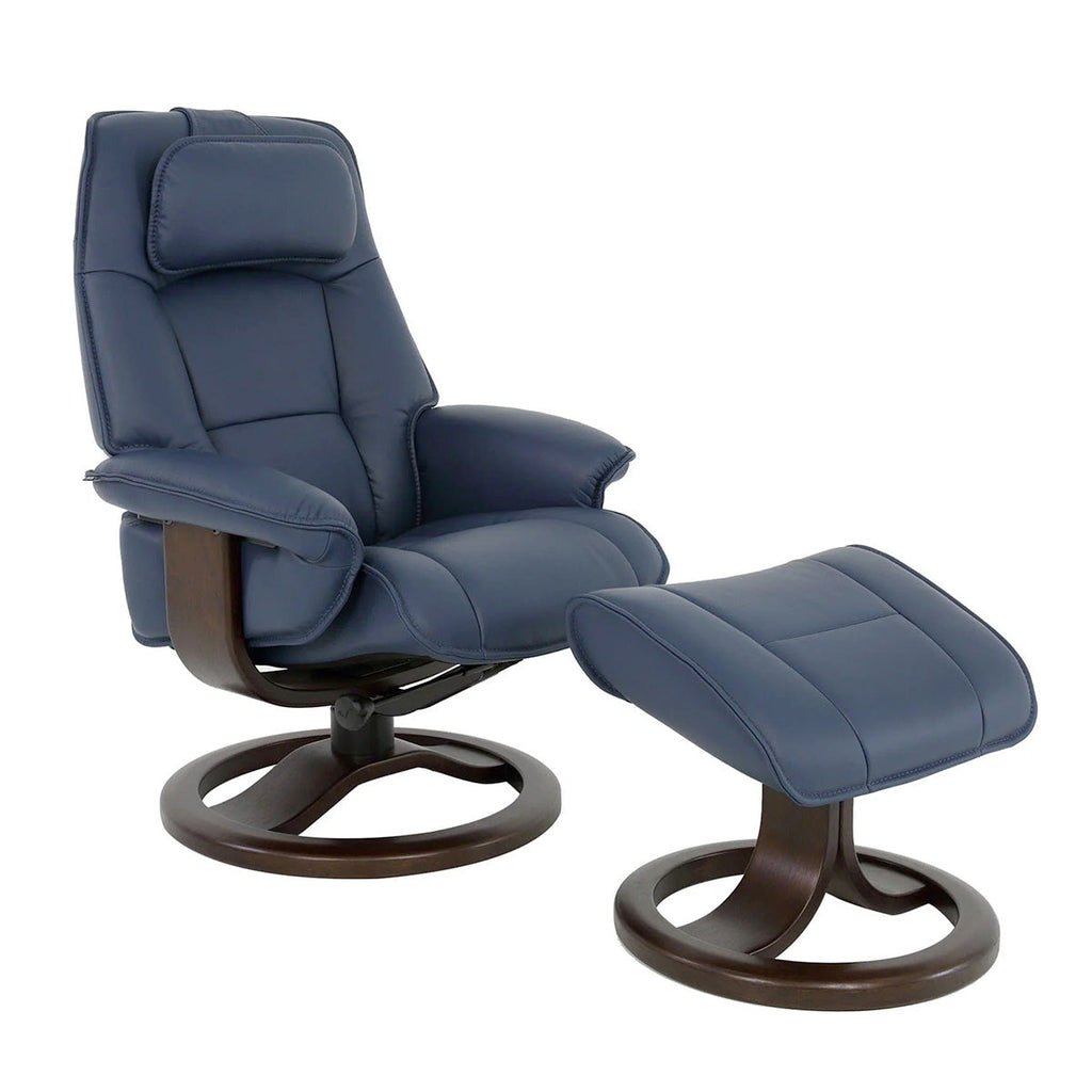Admiral R Recliner in Blue | Fjords - Canal Furniture