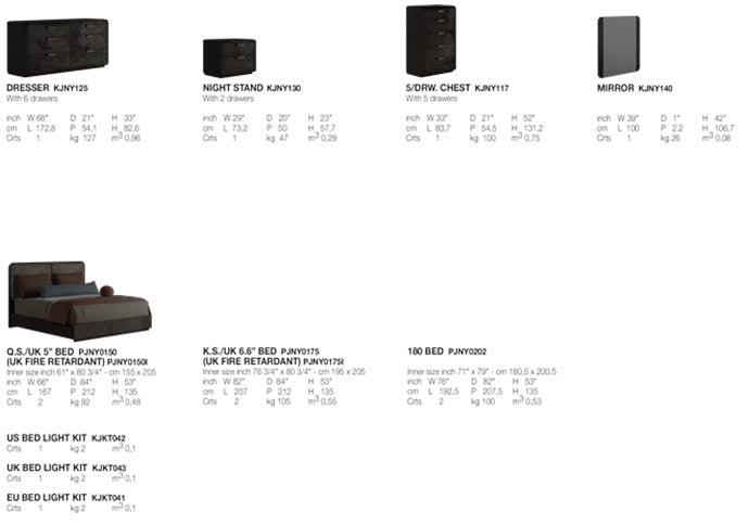 Alf Italia Bedroom Sets Nyx Platform Bed | Alf Italia