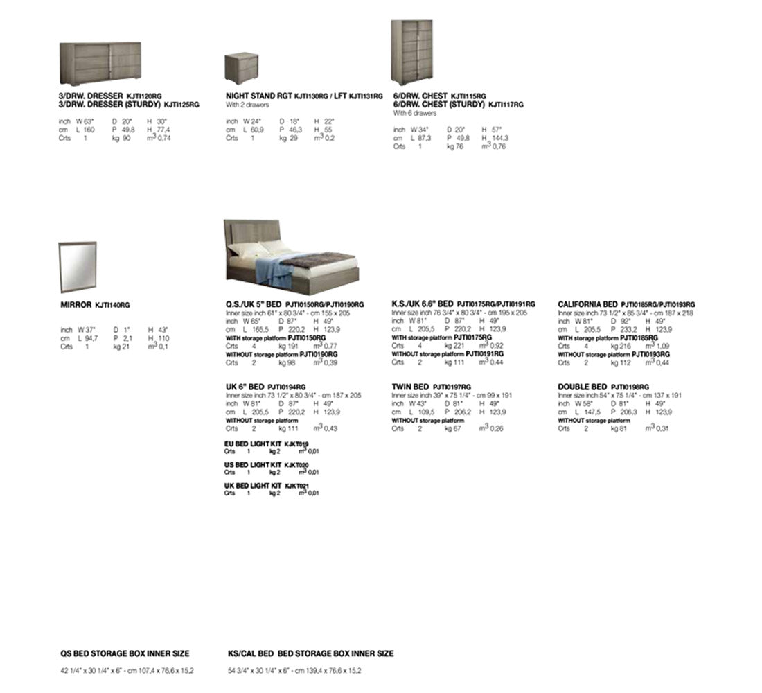 Alf Italia Bedroom Sets Tivoli Platform Bed | Alf Italia