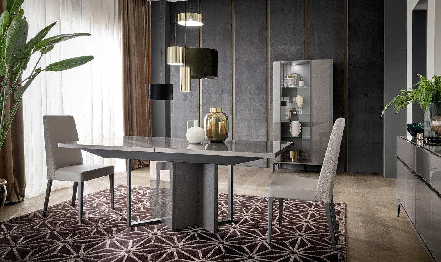 Graphite 2 Door Curio - Canal Furniture