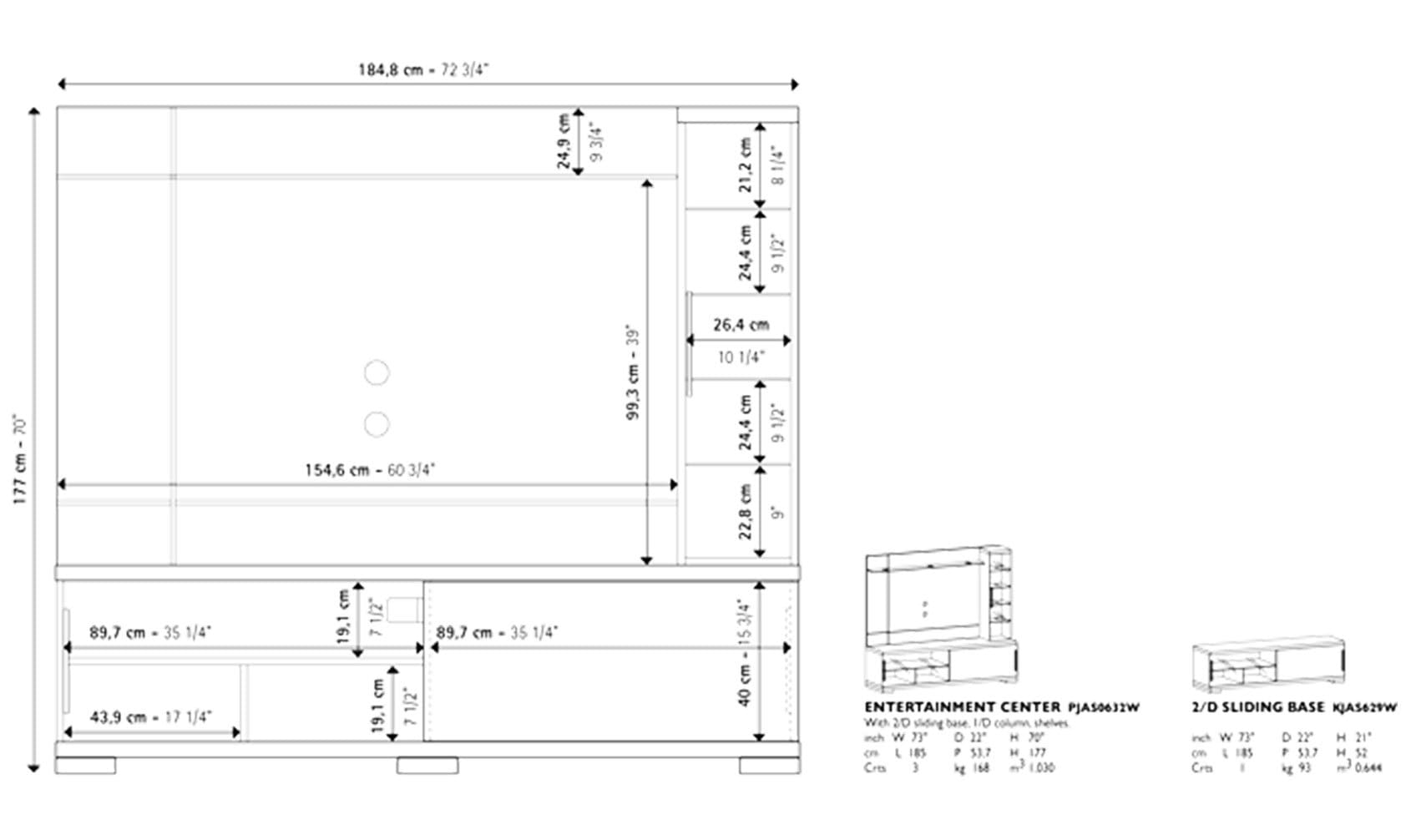 Alf Italia TV Stand & Entertainment Centers Asti TV Stand